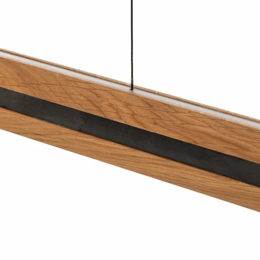 quitani Elis suspension LED chêne/noire 118 cm| Suspensions Led|Suspensions