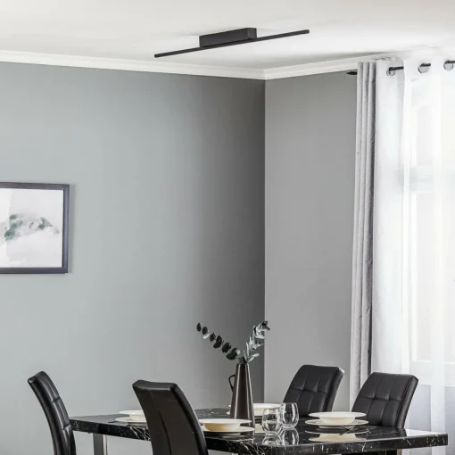 quitani Plafonnier LED Tolu, noir, 118 cm| Plafonniers Led|Plafonniers