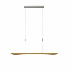 quitani Suspension LED Hiba, chêne naturel, longueur 118 cm| Suspensions Led|Suspensions