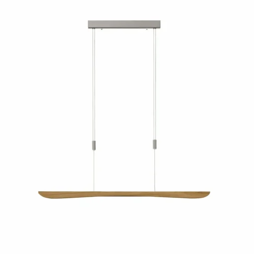 quitani Suspension LED Hiba, chêne naturel, longueur 118 cm| Suspensions Led|Suspensions