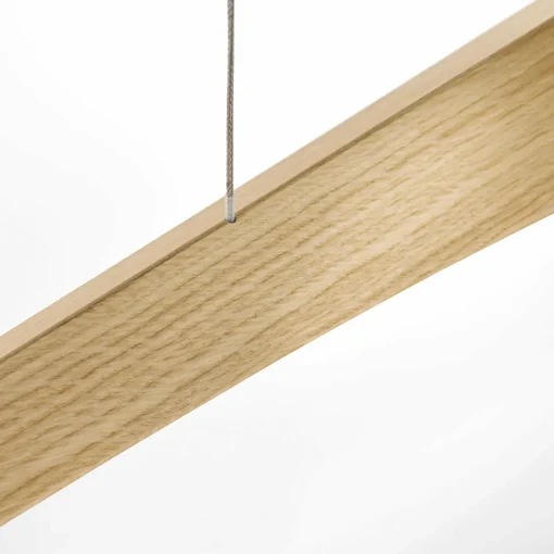 quitani Suspension LED Hiba, chêne naturel, longueur 118 cm| Suspensions Led|Suspensions