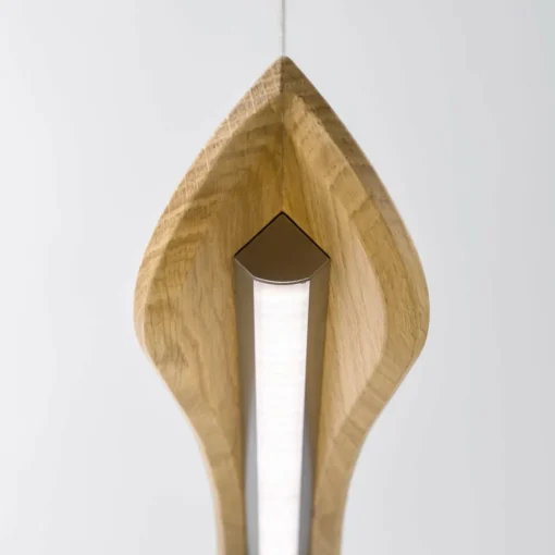 quitani Suspension LED Hiba, chêne naturel, longueur 118 cm| Suspensions Led|Suspensions
