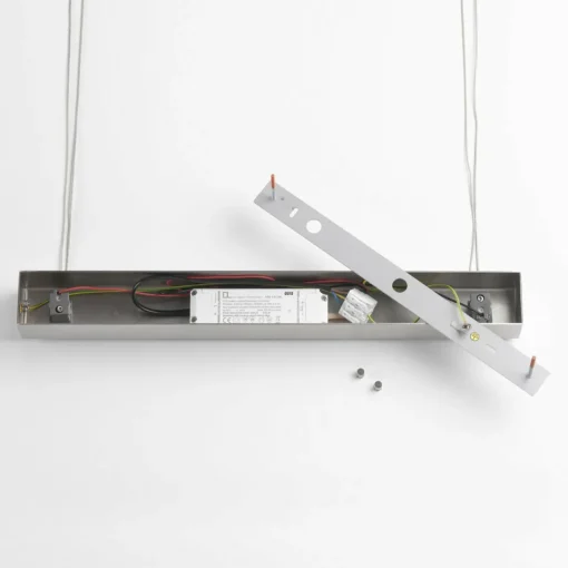quitani Suspension LED Hiba, chêne naturel, longueur 118 cm| Suspensions Led|Suspensions