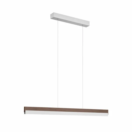 quitani Suspension LED Keijo, nickel/noyer, 103 cm| Suspensions Led|Suspensions