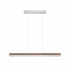 quitani Suspension LED Keijo, nickel/noyer, 103 cm| Suspensions Led|Suspensions