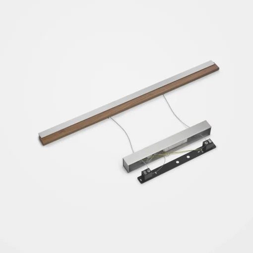 quitani Suspension LED Keijo, nickel/noyer, 103 cm| Suspensions Led|Suspensions