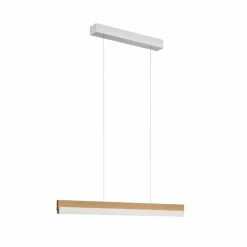 quitani Suspension LED Keijo, nickel/chêne, 83 cm| Suspensions Led|Suspensions