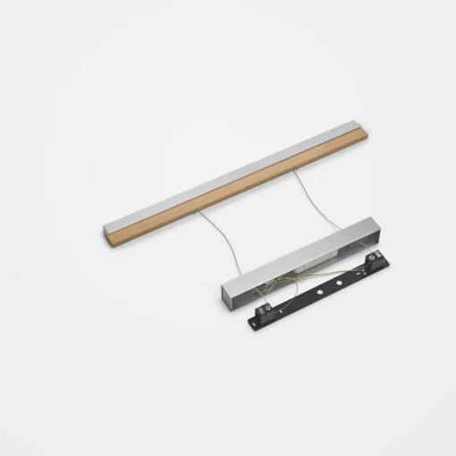 quitani Suspension LED Keijo, nickel/chêne, 83 cm| Suspensions Led|Suspensions