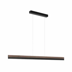 quitani Suspension LED Keijo, noir/noix, longueur 143 cm| Suspensions Led|Suspensions