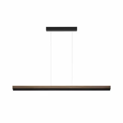 quitani Suspension LED Keijo, noir/noix, longueur 143 cm| Suspensions Led|Suspensions