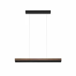 quitani Suspension LED Keijo, noir/noix, 83 cm| Suspensions Led|Suspensions