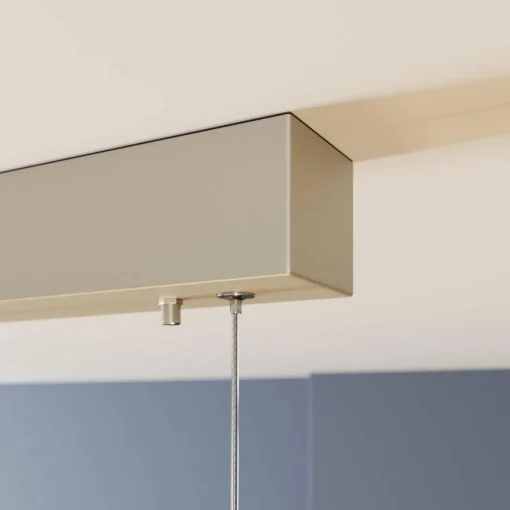 quitani Suspension LED Lexa, chêne/nickel, longueur 118 cm| Suspensions Led|Suspensions
