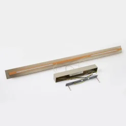 quitani Suspension LED Lexa, chêne/nickel, longueur 118 cm| Suspensions Led|Suspensions