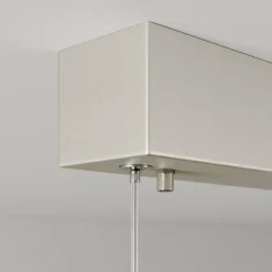 quitani Suspension LED Lexa, chêne/nickel, longueur 78 cm| Suspensions Led|Suspensions