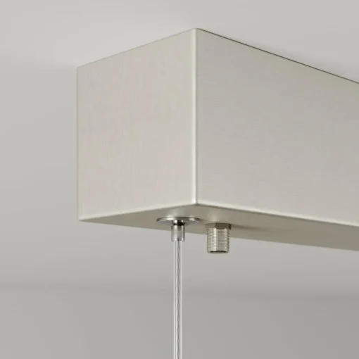quitani Suspension LED Lexa, chêne/nickel, longueur 78 cm| Suspensions Led|Suspensions