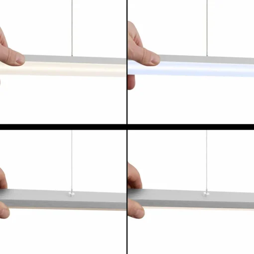 quitani suspension LED Margita, longueur 118 cm, argenté| Suspensions Led|Suspensions