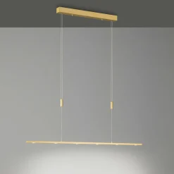 quitani Suspension LED Tolu, longueur 119 cm, laiton| Suspensions Led|Suspensions