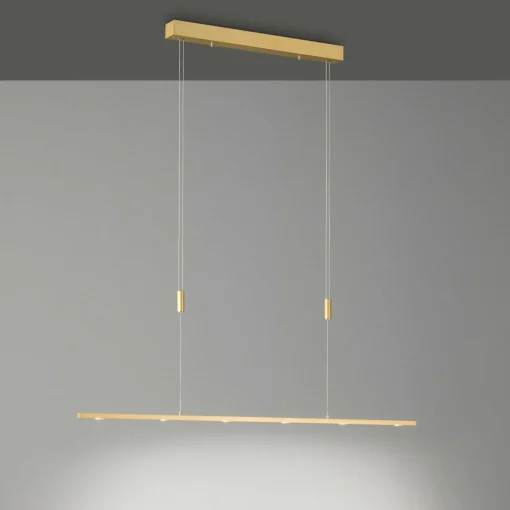 quitani Suspension LED Tolu, longueur 119 cm, laiton| Suspensions Led|Suspensions