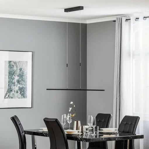 quitani Suspension LED Tolu, noir, longueur 138 cm| Suspensions Led|Suspensions
