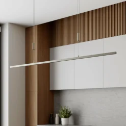 quitani Suspension LED Tolu, nickel, longueur 120 cm| Suspensions Led|Suspensions