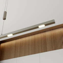 quitani Suspension LED Tolu, nickel, longueur 120 cm| Suspensions Led|Suspensions