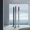 Rotaliana Ciminiere d'Italia F3, doré/rouge-blanc| Lampadaires Led|Lampadaires