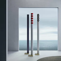 Rotaliana Ciminiere d'Italia F3, doré/rouge-blanc| Lampadaires Led|Lampadaires