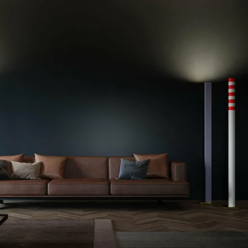 Rotaliana Ciminiere d'Italia F3, doré/rouge-blanc| Lampadaires Led|Lampadaires