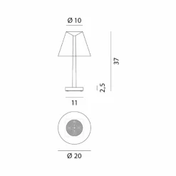 Rotaliana Dina T1 lampe à poser LED blanche/bronze| Lampes À Poser Led|Lampes À Poser Et Lampes De Table
