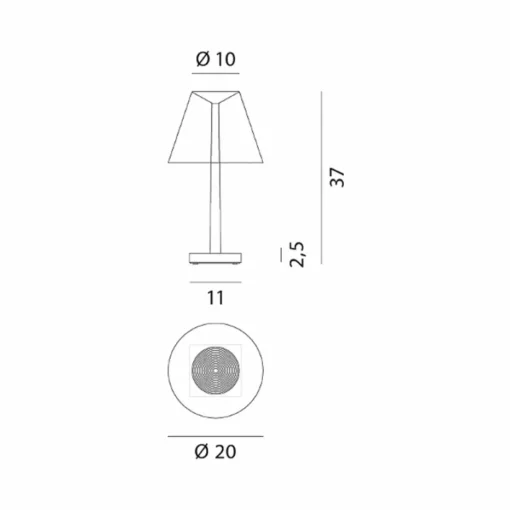 Rotaliana Dina T1 lampe à poser LED blanche/noire| Lampes À Poser Led|Lampes À Poser Et Lampes De Table