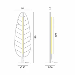 Rotaliana Eden Banana lampadaire LED, jaune| Lampadaires Led|Lampadaires