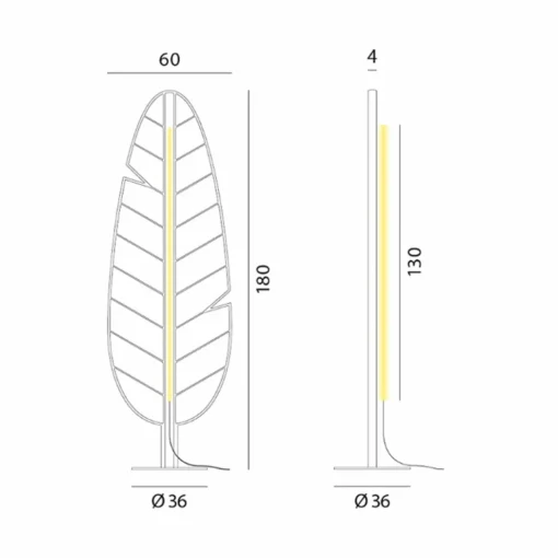 Rotaliana Eden Banana lampadaire LED, vert clair| Lampadaires Led|Lampadaires