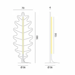 Rotaliana Eden Oak lampadaire LED, vert clair| Lampadaires Led|Lampadaires