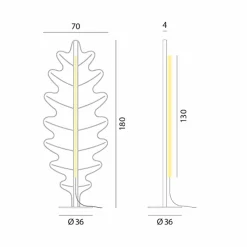 Rotaliana Eden Oak lampadaire LED, jaune| Lampadaires Led|Lampadaires