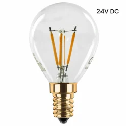 SEGULA Ampoule goutte LED 24V DC E14 3W Filament 922| Lampes Led À Intensité Variable|Ampoules Led