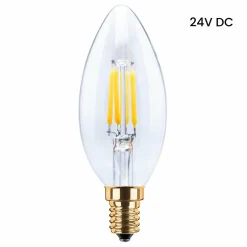 SEGULA bougie LED 24V E14 3W 922 filament dim| Lampes Led À Intensité Variable|Ampoules Led