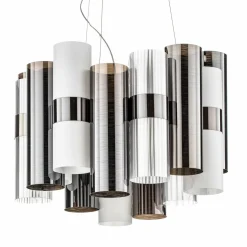 Slamp La Lollo Medium suspension étain/blanche| Suspensions Led|Suspensions