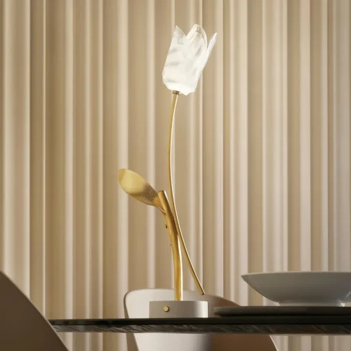 Slamp lampe de table LED rechargeable Tulip, pied blanc| Lampes À Poser Led|Lampes À Poser Et Lampes De Table
