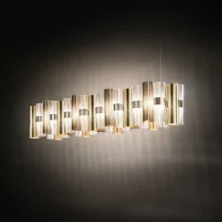 Slamp Suspension LED La Lollo, doré, 140 cm| Suspensions Led|Suspensions