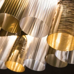 Slamp Suspension LED La Lollo, doré, 140 cm| Suspensions Led|Suspensions
