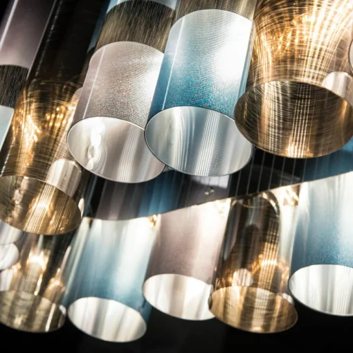 Slamp Suspension LED La Lollo, couleur étain, 100 cm| Suspensions Led|Suspensions