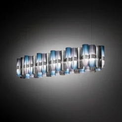 Slamp Suspension LED La Lollo bleu-violet, 140 cm| Suspensions Led|Suspensions