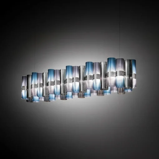 Slamp Suspension LED La Lollo bleu-violet, 140 cm| Suspensions Led|Suspensions