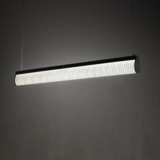 Slamp Suspension LED Modula, plissé, noir| Suspensions Led|Suspensions