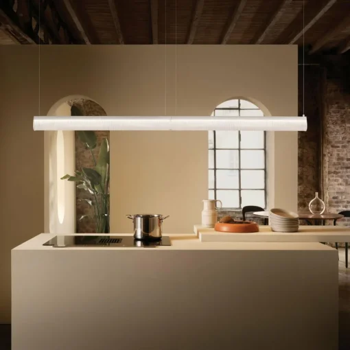 Slamp Suspension LED Modula Double, cristal, gris| Suspensions Led|Suspensions