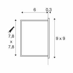 SLV Applique encastrable LED Mobala, blanc, aluminium, 3.000 K| Spots Encastrés Led|Luminaires Led D'Intérieur