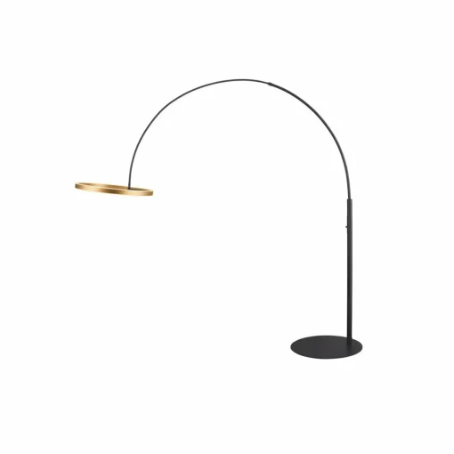 SLV Lampe sur pied LED One Bow FL, noir/laiton, acier| Lampadaires Led|Lampadaires