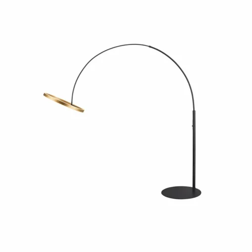 SLV Lampe sur pied LED One Bow FL, noir/laiton, acier| Lampadaires Led|Lampadaires