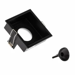 FARO BARCELONA Spot encastré Hyde 1 lampe angulaire IP44 noir| Spots Encastrés Led|Luminaires Led D'Intérieur