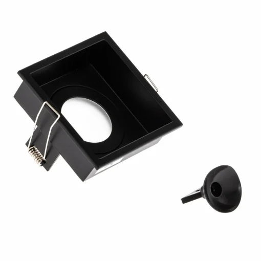 FARO BARCELONA Spot encastré Hyde 1 lampe angulaire IP44 noir| Spots Encastrés Led|Luminaires Led D'Intérieur